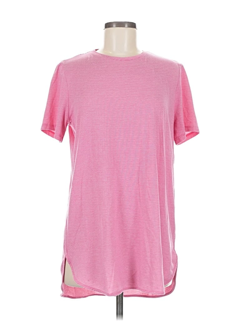 Pre-owned Lands' End Short Sleeve T-shirt In Pink