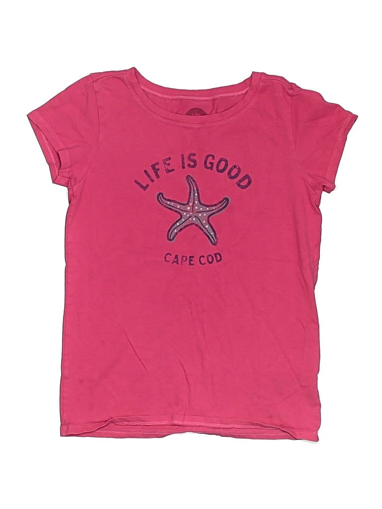 Pre-owned Life Is Good Kids' Short Sleeve T-shirt In Pink