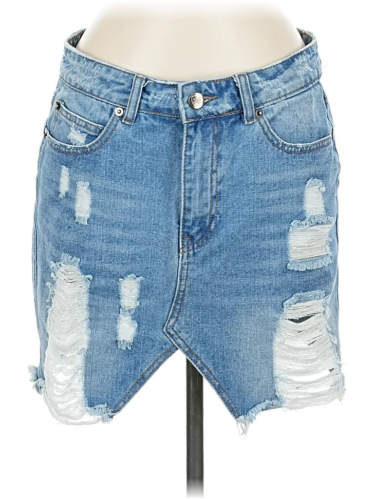 Pre-owned Buddy Love Denim Skirt In Blue