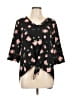 Acting Pro Black 3/4 Sleeve Blouse Size L - photo 1