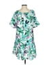 Unbranded 100% Polyester Tropical Green Casual Dress Size S - photo 1