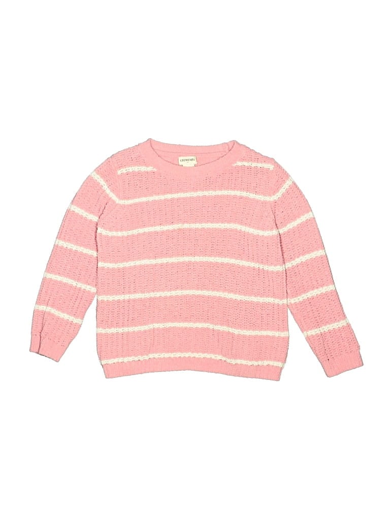 Pre-owned Crewcuts Outlet Kids' Pullover Sweater In Pink