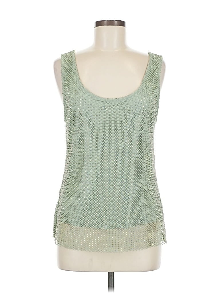 SUNDAY IN BROOKLYN Pre-owned Sleeveless Top Green Square Neckline Tops