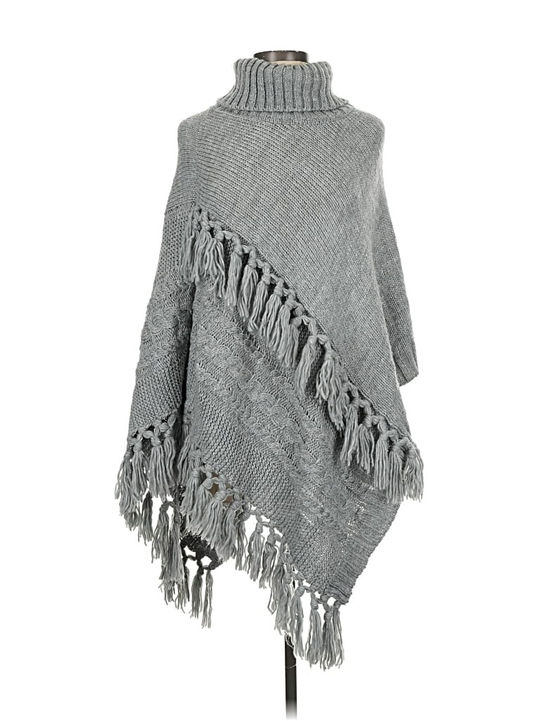 Pre-owned Steve Madden Poncho In Gray