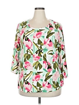Jm Collection 3/4 Sleeve Blouse