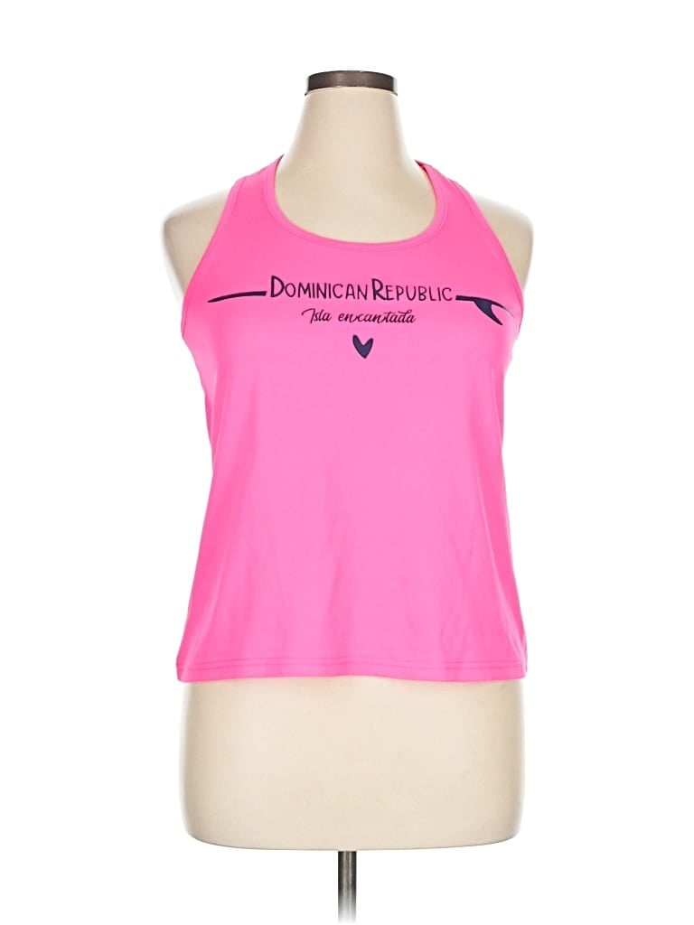 Pre-owned Assorted Brands Tank Top Pink Halter Neckline Tops