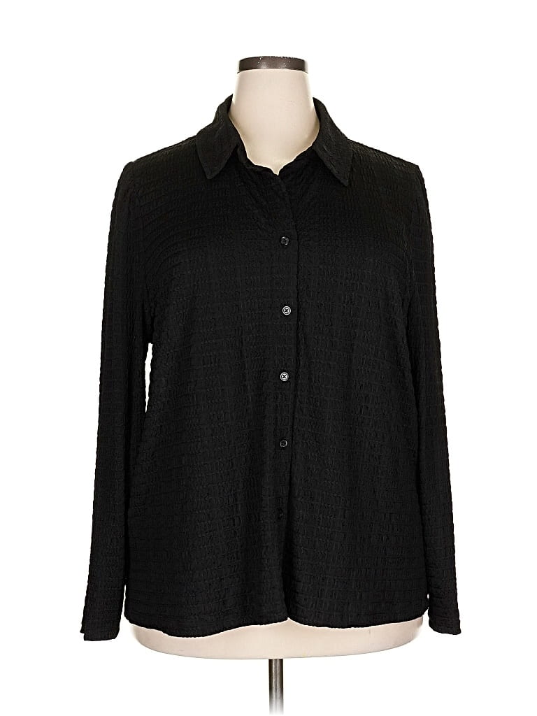 Pre-owned Philosophy Republic Clothing Long Sleeve Blouse In Black