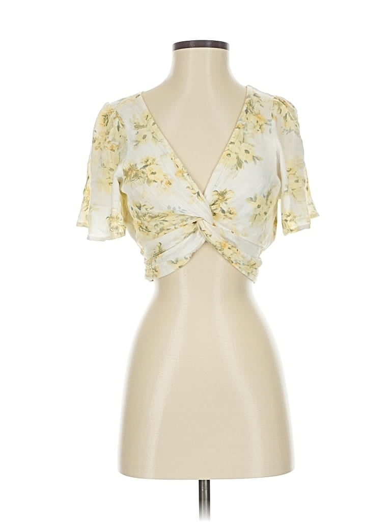 Pre-owned Abercrombie & Fitch Short Sleeve T-shirt In White