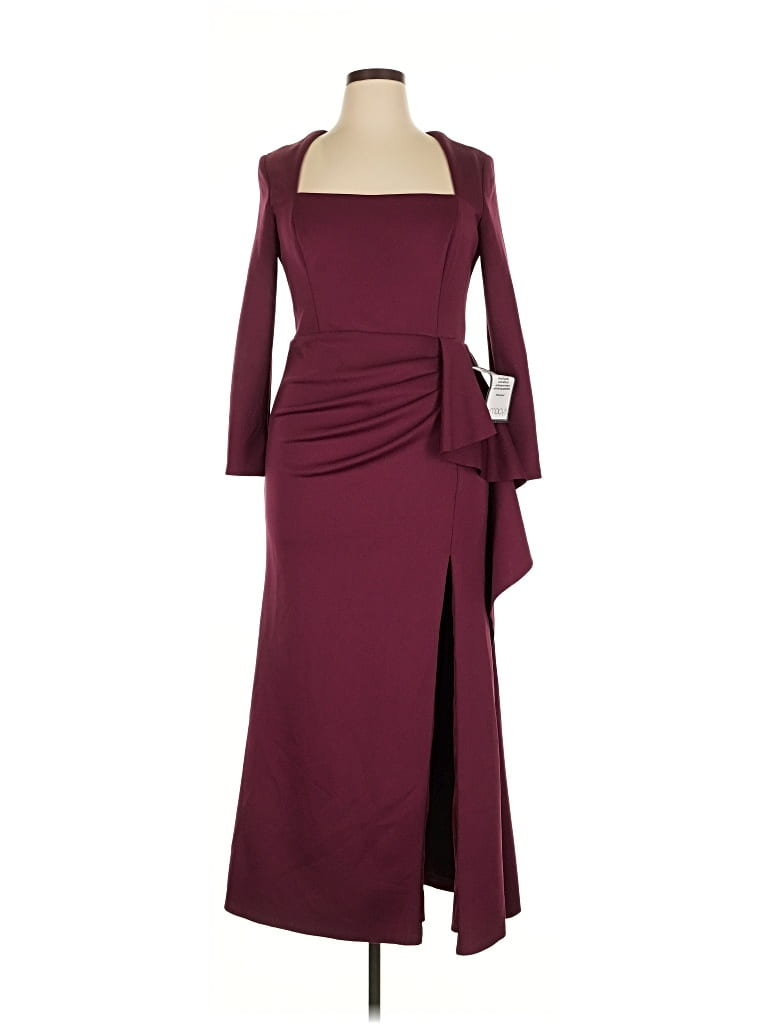 Pre-owned Xscape Cocktail Dress In Burgundy
