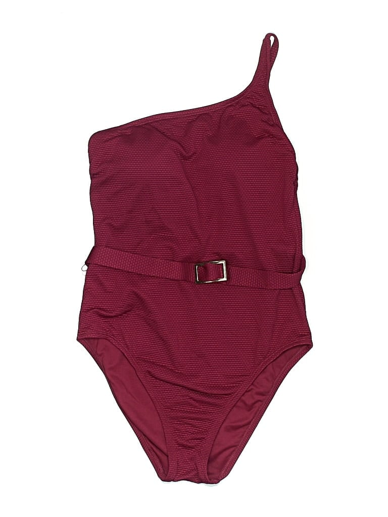 Pre-owned Shade & Shore One Piece Swimsuit In Burgundy