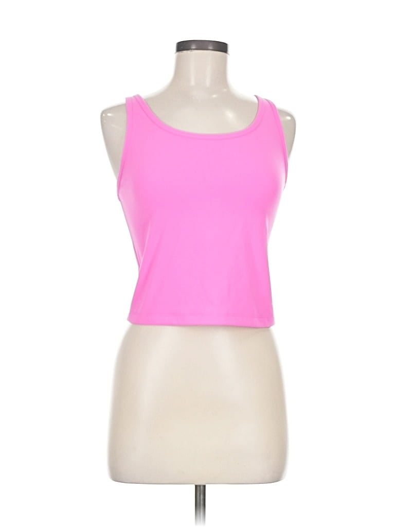Pre-owned Crz Yoga Tank Top Pink Strapless Neckline Tops