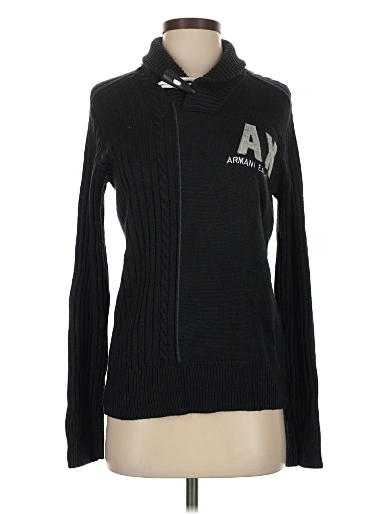 Pre-owned Armani Exchange Cardigan Sweater In Black
