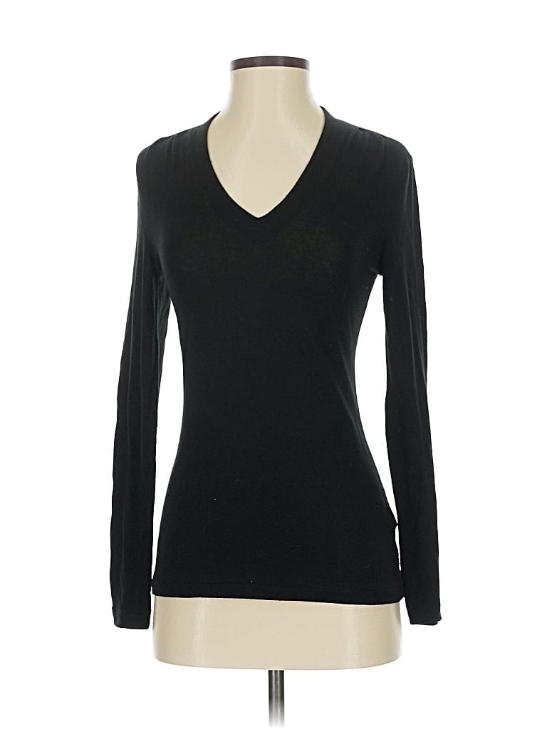 Pre-owned Banana Republic Long Sleeve T-shirt In Black