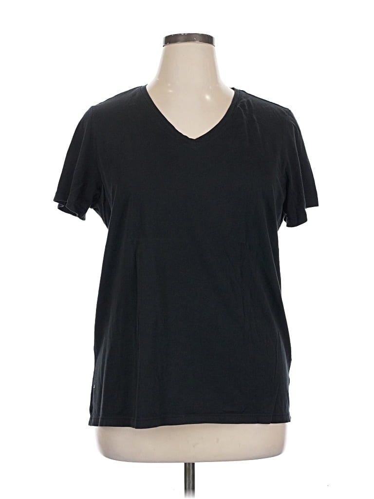 Pre-owned Lands' End Short Sleeve T-shirt In Black