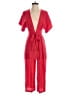 Sage the Label 100% Polyester Solid Red Jumpsuit Size S - photo 1