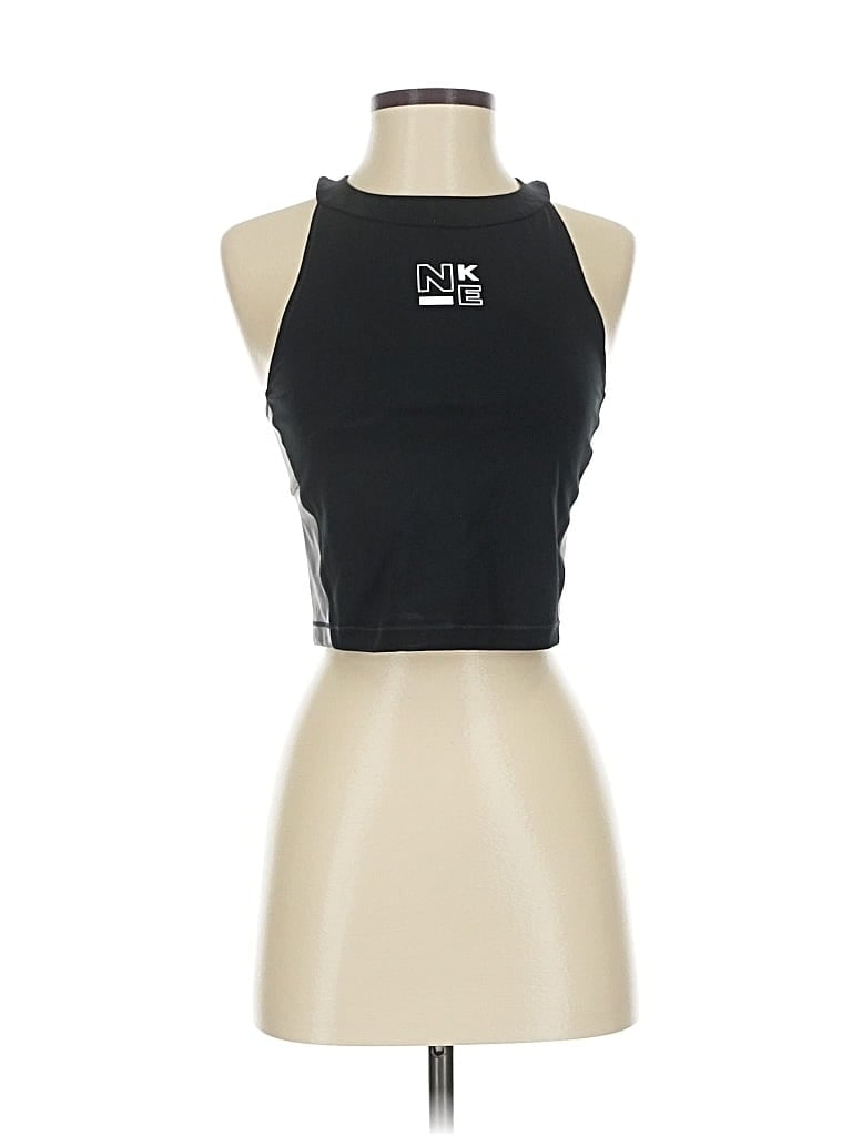 Pre-owned Nike Tank Top Black Halter Neckline Tops