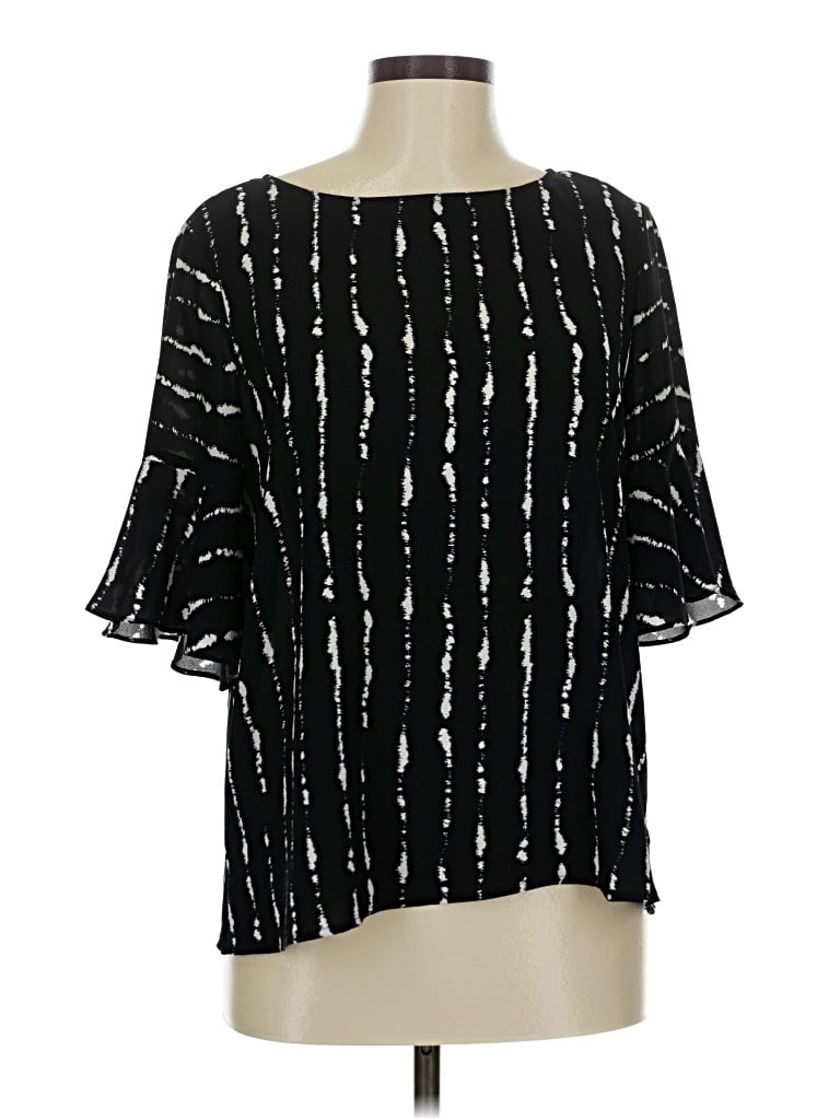 Pre-owned Vince Camuto 3/4 Sleeve Blouse In Black