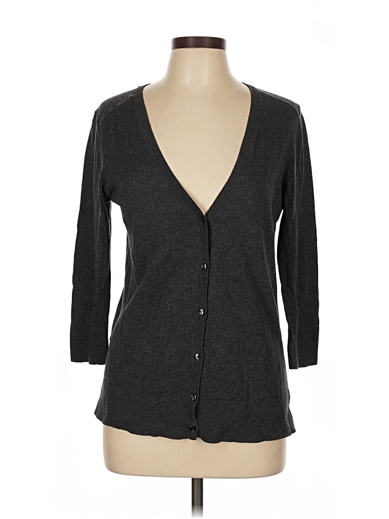 Pre-owned Ann Taylor Loft Outlet Cardigan Sweater In Gray