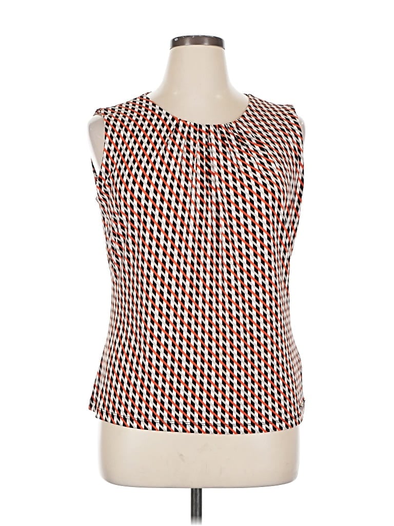 Pre-owned Calvin Klein Sleeveless Blouse In Brown