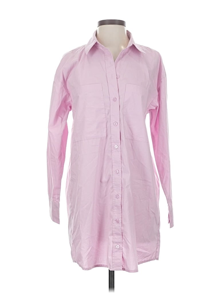 Pre-owned Abercrombie & Fitch Long Sleeve Button Down Shirt In Pink