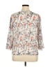 And 100% Polyester Ivory 3/4 Sleeve Blouse Size 16 - photo 2
