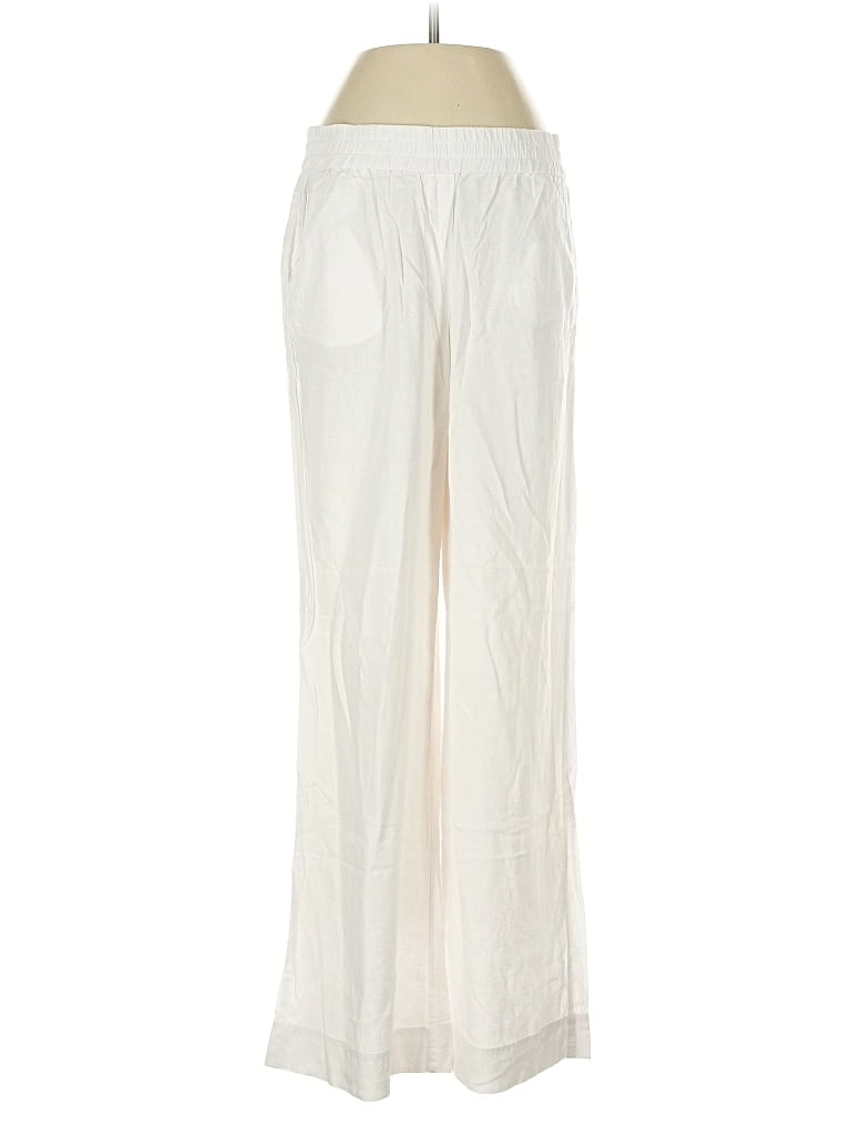 Pre-owned Andie Linen Pants In White