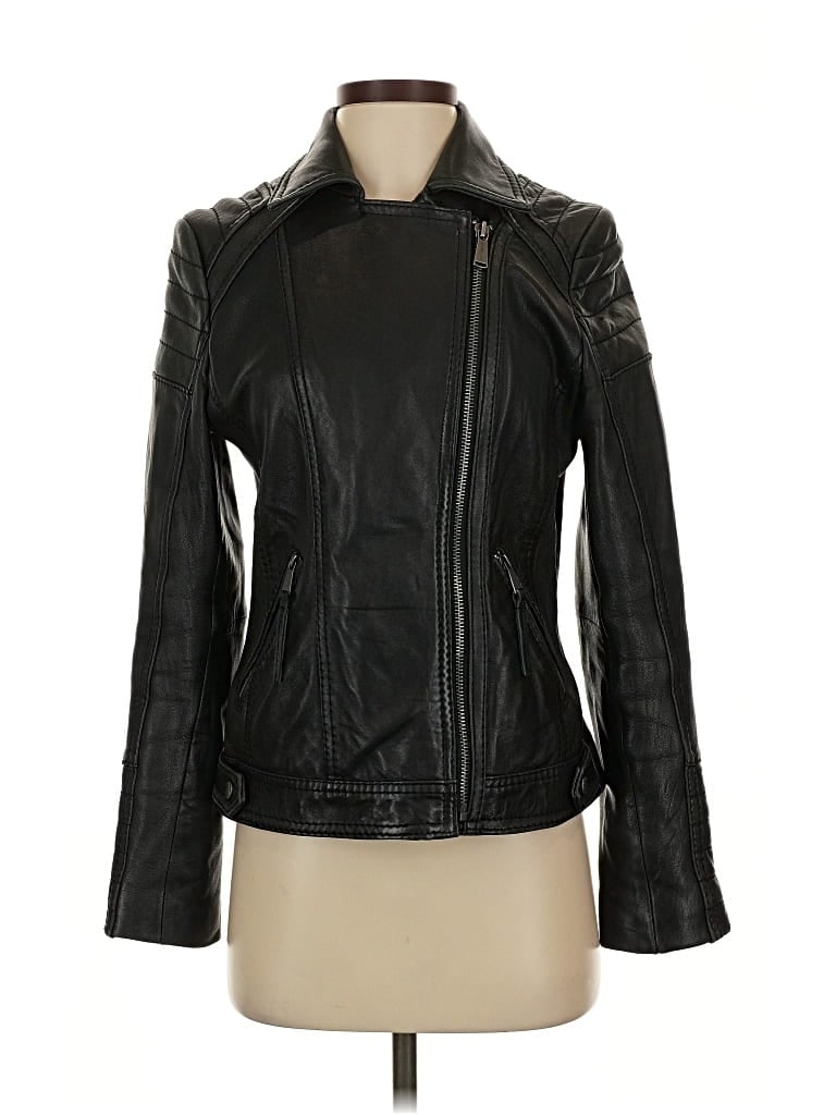 Pre-owned Michael Michael Kors Leather Jacket In Black