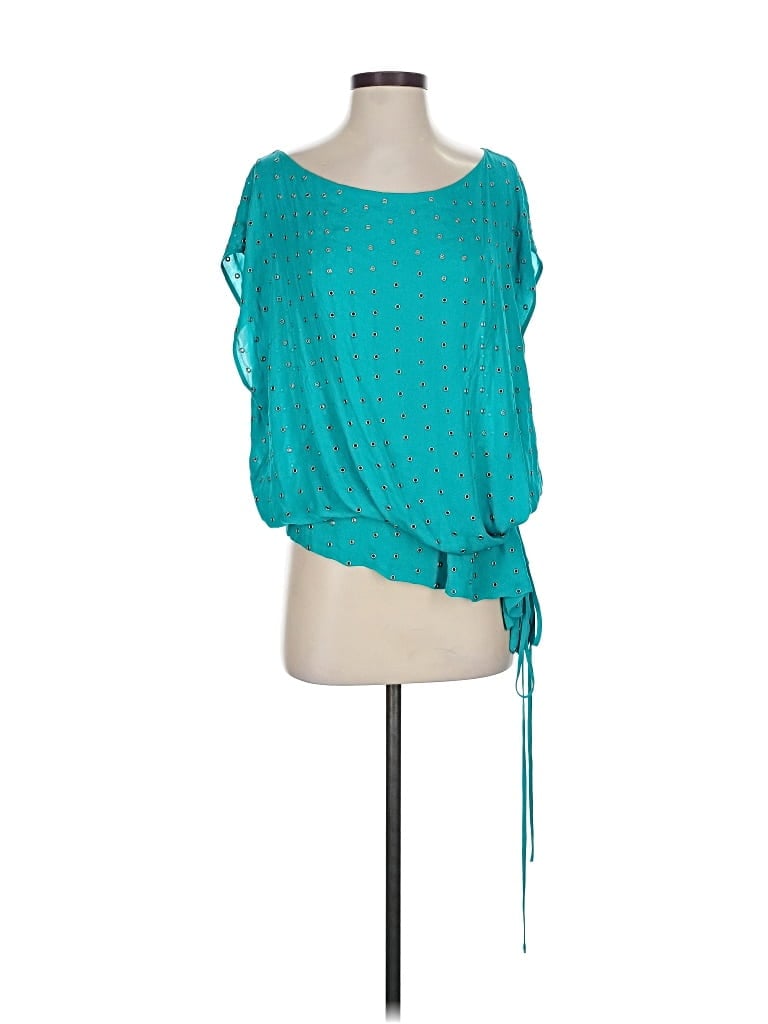 Pre-owned Robert Rodriguez Short Sleeve Blouse In Blue