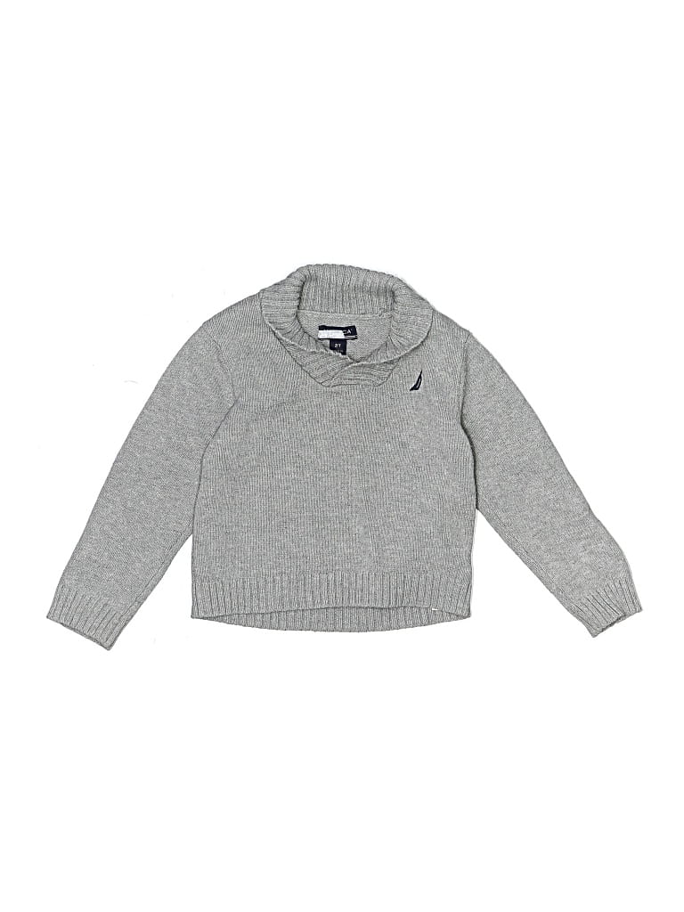 Pre-owned Assorted Brands Kids' Turtleneck Sweater In Gray