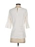 Ann Taylor 100% Polyester Ivory 3/4 Sleeve Top Size S - photo 2