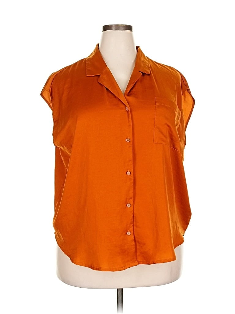 Pre-owned Ophelia Roe Sleeveless Blouse In Orange