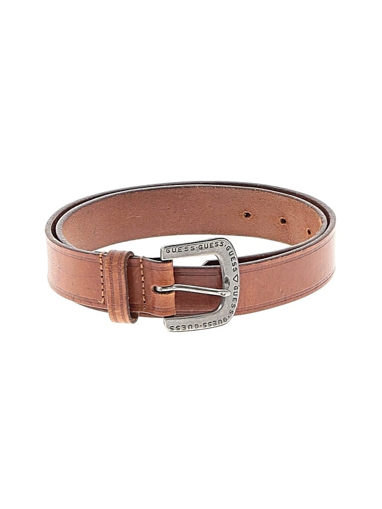 Pre-owned Guess Leather Belt In Brown