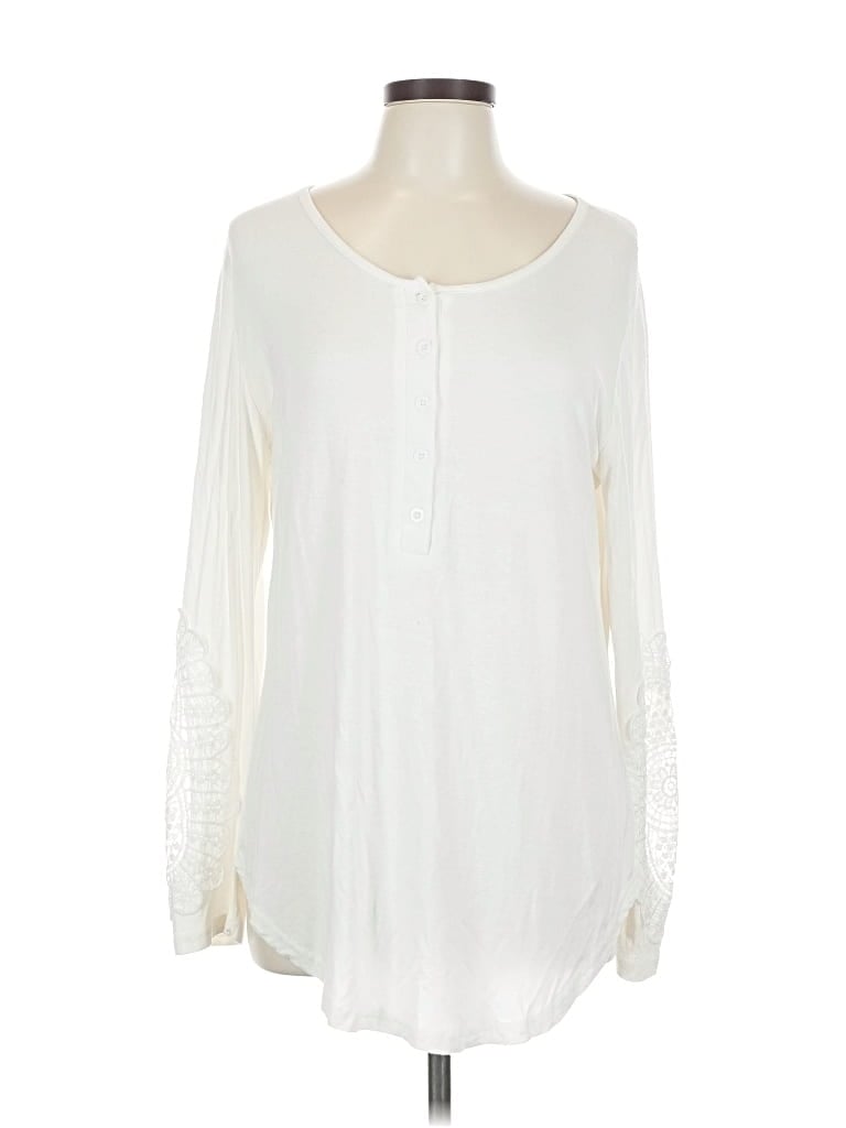 Pre-owned Amaryllis Long Sleeve Blouse In White