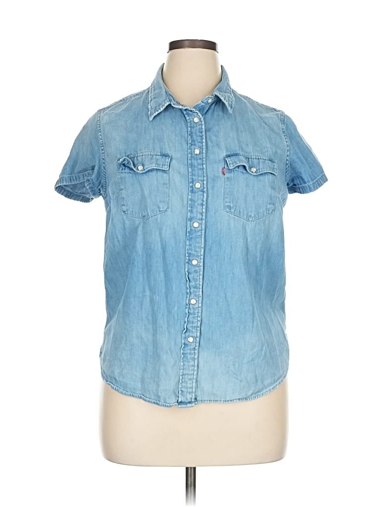 Pre-owned Levi's Short Sleeve Button Down Shirt In Blue