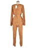 L Space 100% Viscose Animal Print Brown Jumpsuit Size S - photo 2