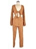 L Space 100% Viscose Animal Print Brown Jumpsuit Size S - photo 1