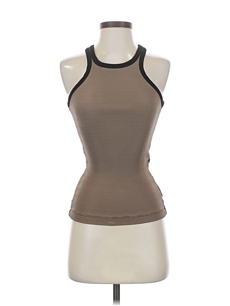 Pre-owned Goldsign Tank Top Brown Halter Neckline Tops
