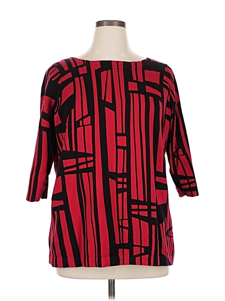 Pre-owned Susan Graver Pullover Sweater In Red