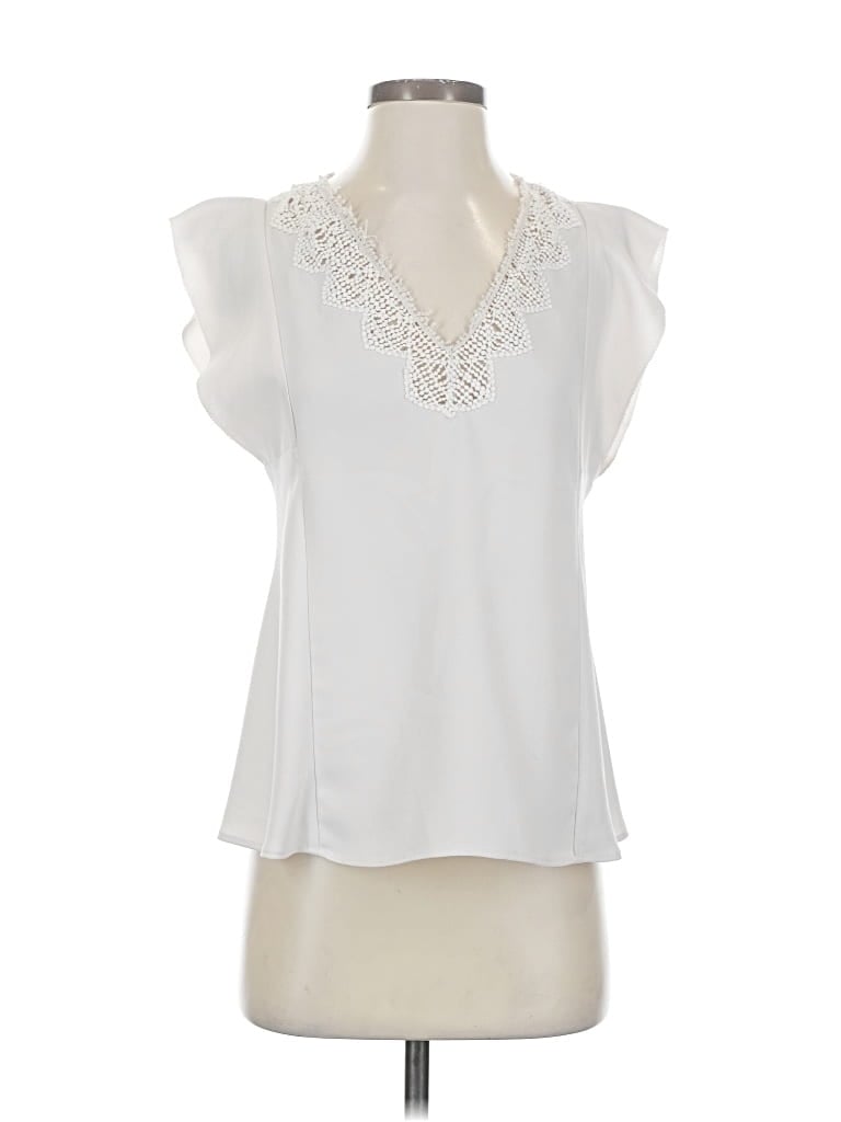 Pre-owned Rebecca Taylor Sleeveless Blouse In White