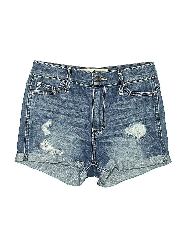 Pre-owned Hollister Denim Shorts In Blue