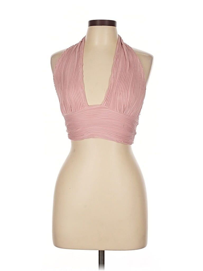 Pre-owned Shein Tank Top Pink Halter Neckline Tops