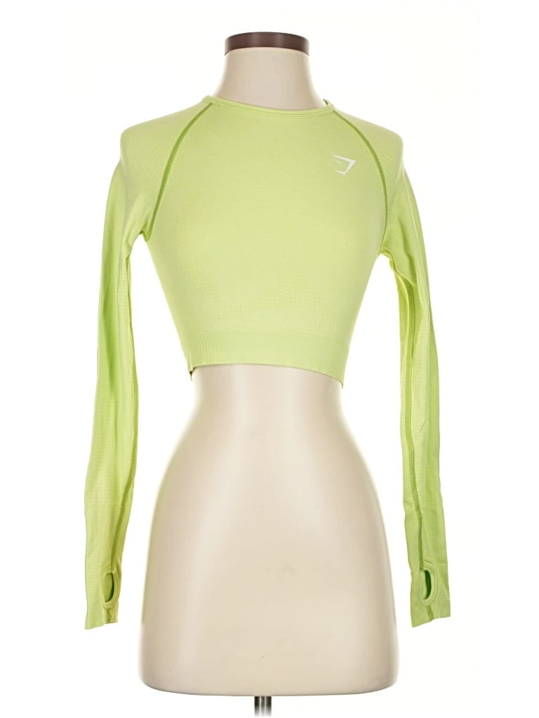 Pre-owned Gymshark Long Sleeve T-shirt In Green