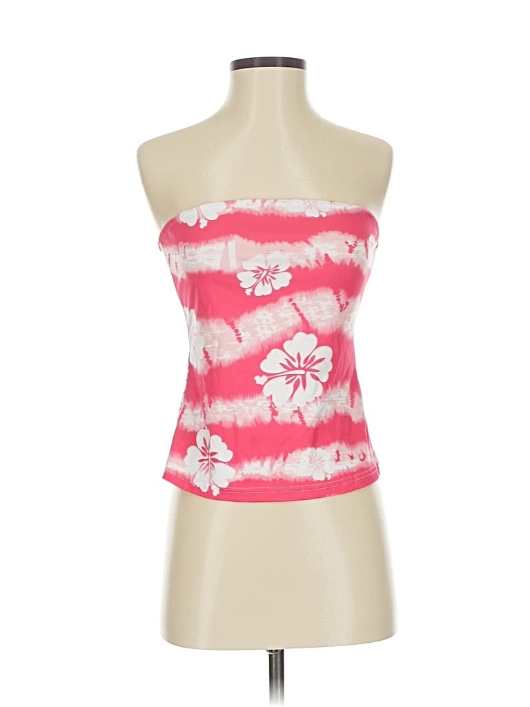 Pre-owned Shein Tube Top Pink Strapless Neckline Tops