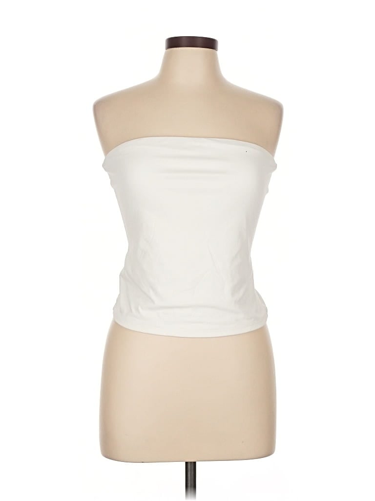 Pre-owned Garage Tube Top Ivory Strapless Neckline Tops In White