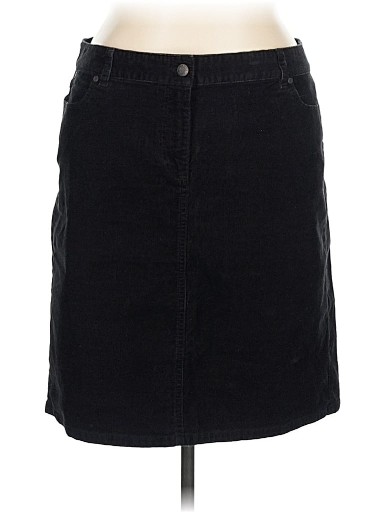 Pre-owned Talbots Denim Skirt In Black