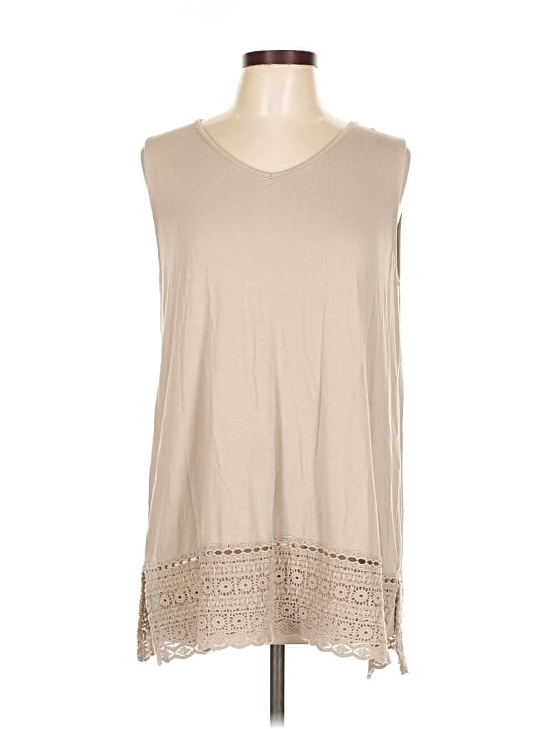 Pre-owned Chico's Sleeveless T-shirt In Brown