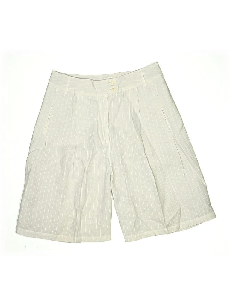 Pre-owned 120% Lino Shorts In White