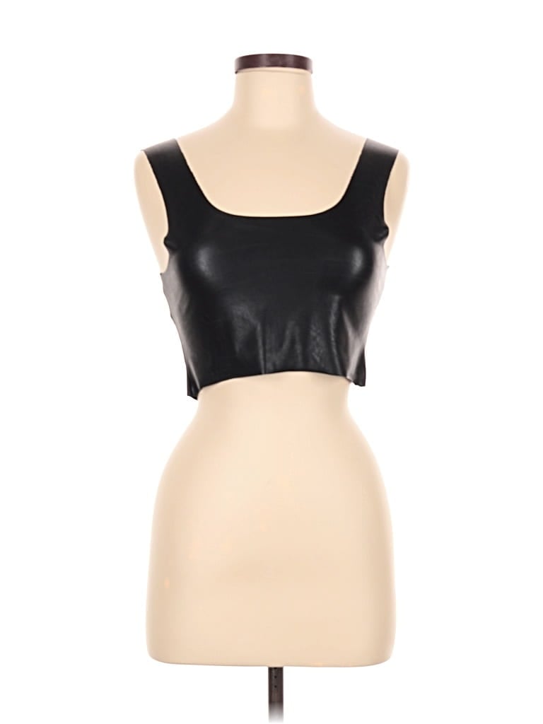 Pre-owned Commando Sleeveless Top Black Sweetheart Neckline Tops