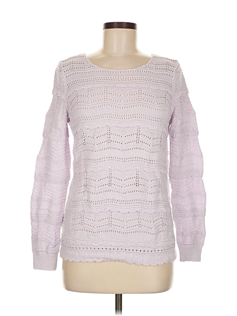 Pre-owned Ann Taylor Loft Pullover Sweater In Purple