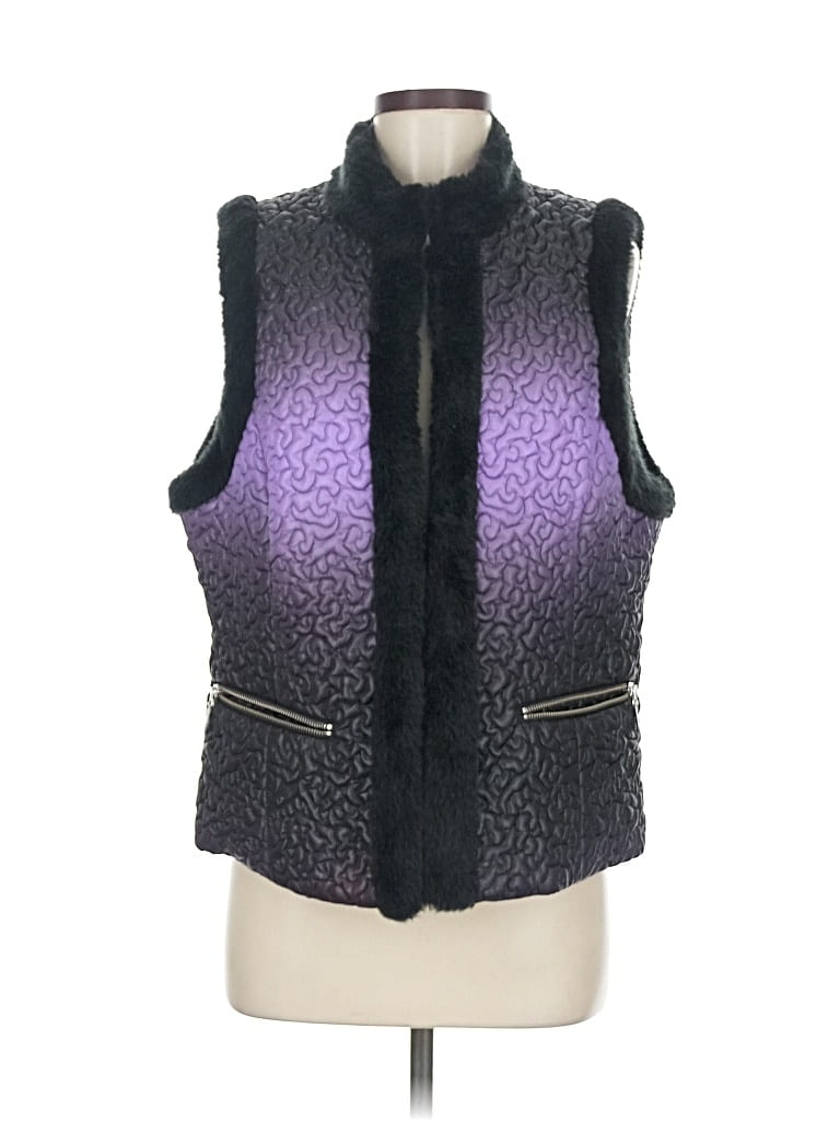 Pre-owned Peter Nygard Faux Fur Vest In Purple